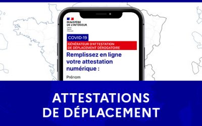 Covid 19 – Attestation dérogatoire